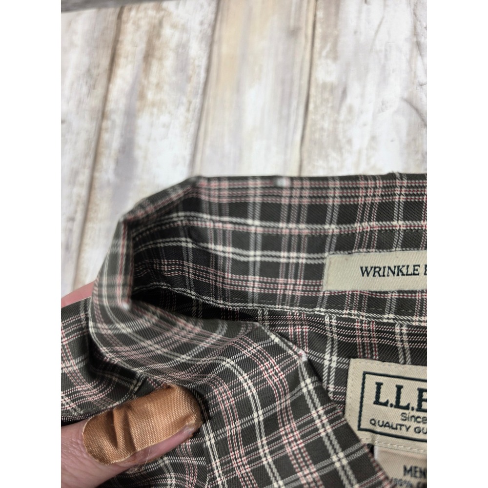 1- L.L. Bean Mens XXL Tall & 1-XL Wrinkle Resistant Traditional Fit Plaid Shirts - Picture 11 of 16